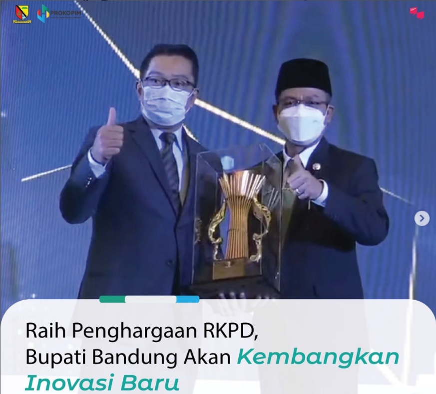 Raih Penghargaan RKPD Bupati Bandung Akan Kembangkan Inovasi Baru