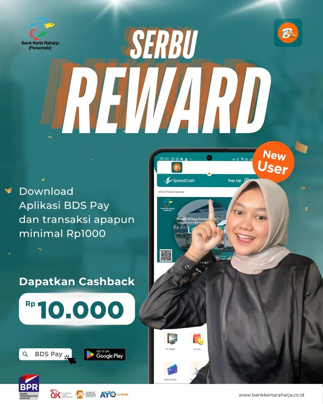 Serbu reward cashback untuk pengguna baru yang transaksi di bulan ini