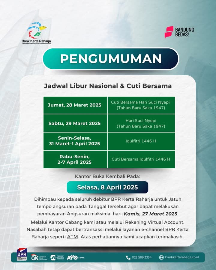 Pengumuman Libur Nasional dan Cuti Bersama 2025