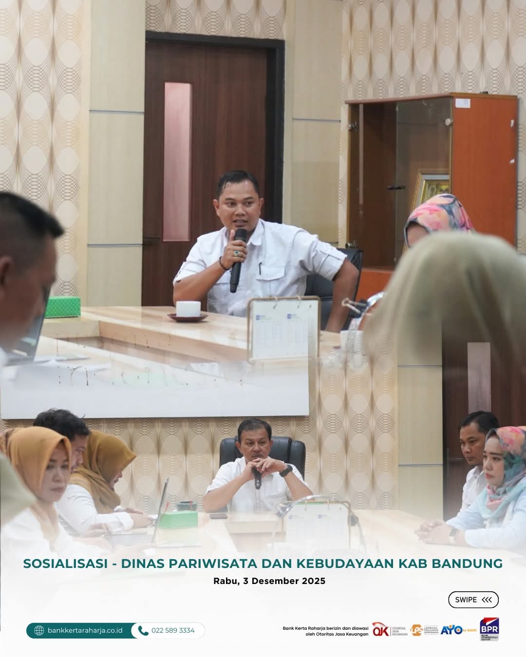 Sosialisasi mengenai produk simpanan di Disparbud
