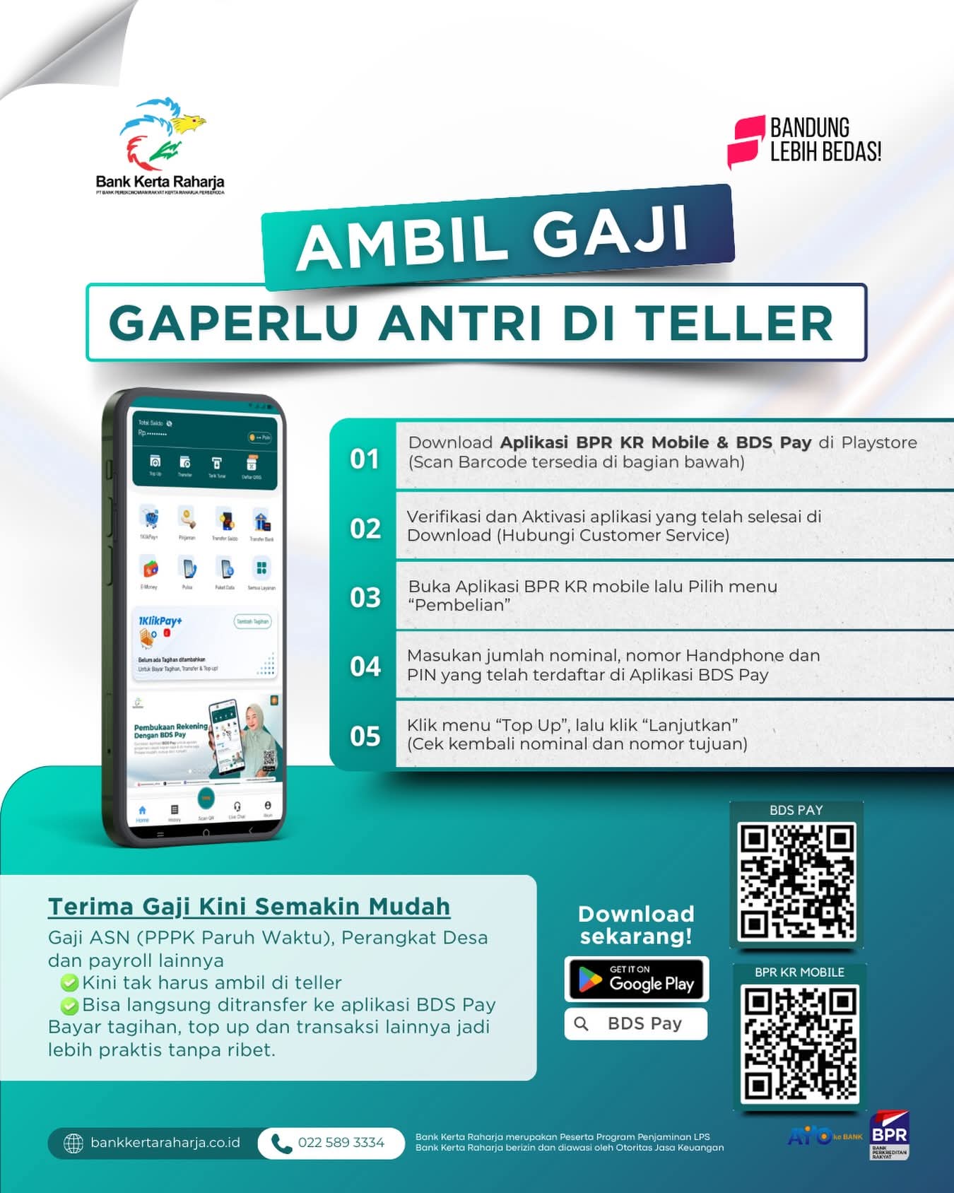 Gaji ASN, Perangkat Desa dan Payroll Lainya nggak perlu antre di teller