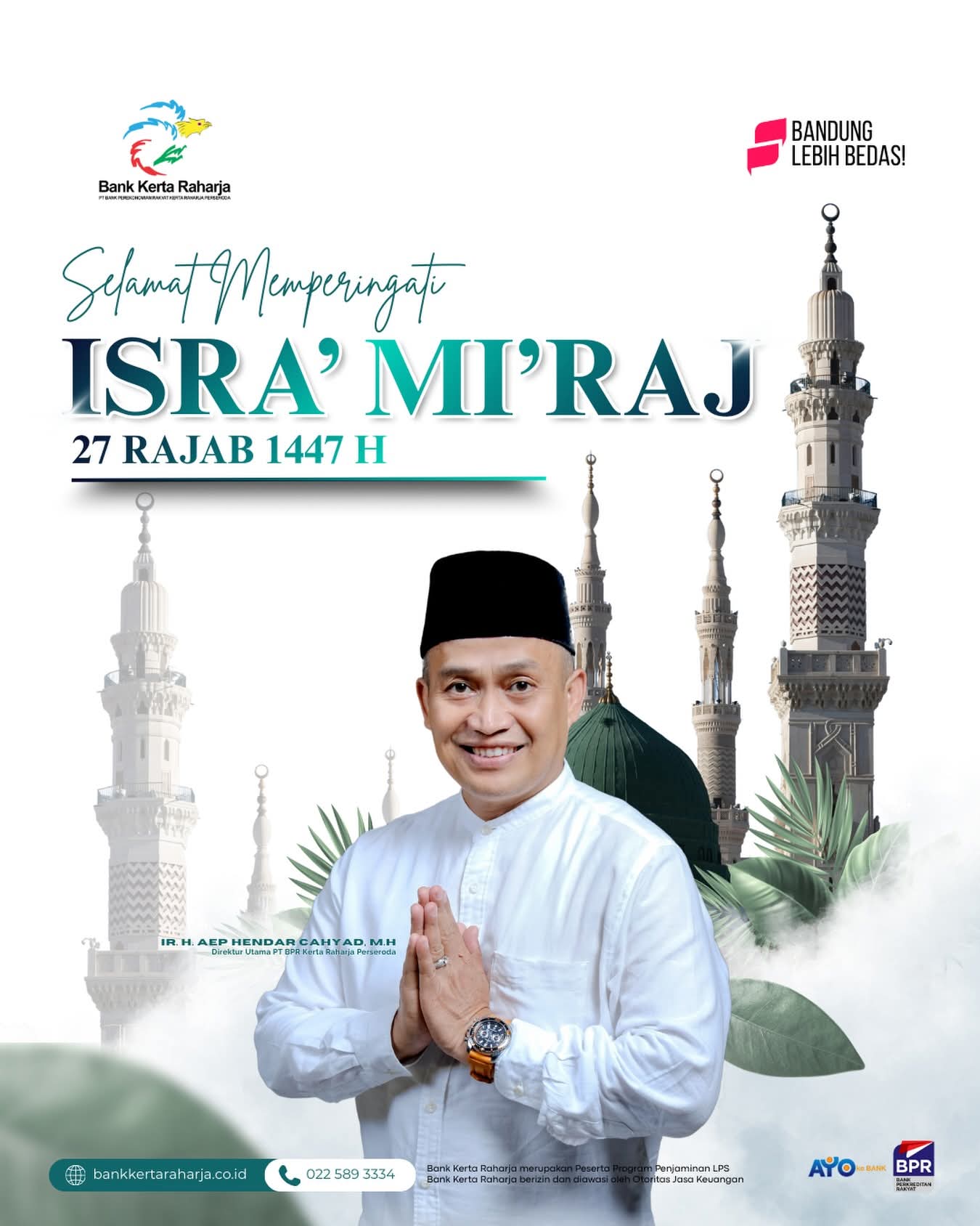 Selamat memperingati Isra Mi'raj Nabi Muhammad SAW, 27 Rajab 1447 H.