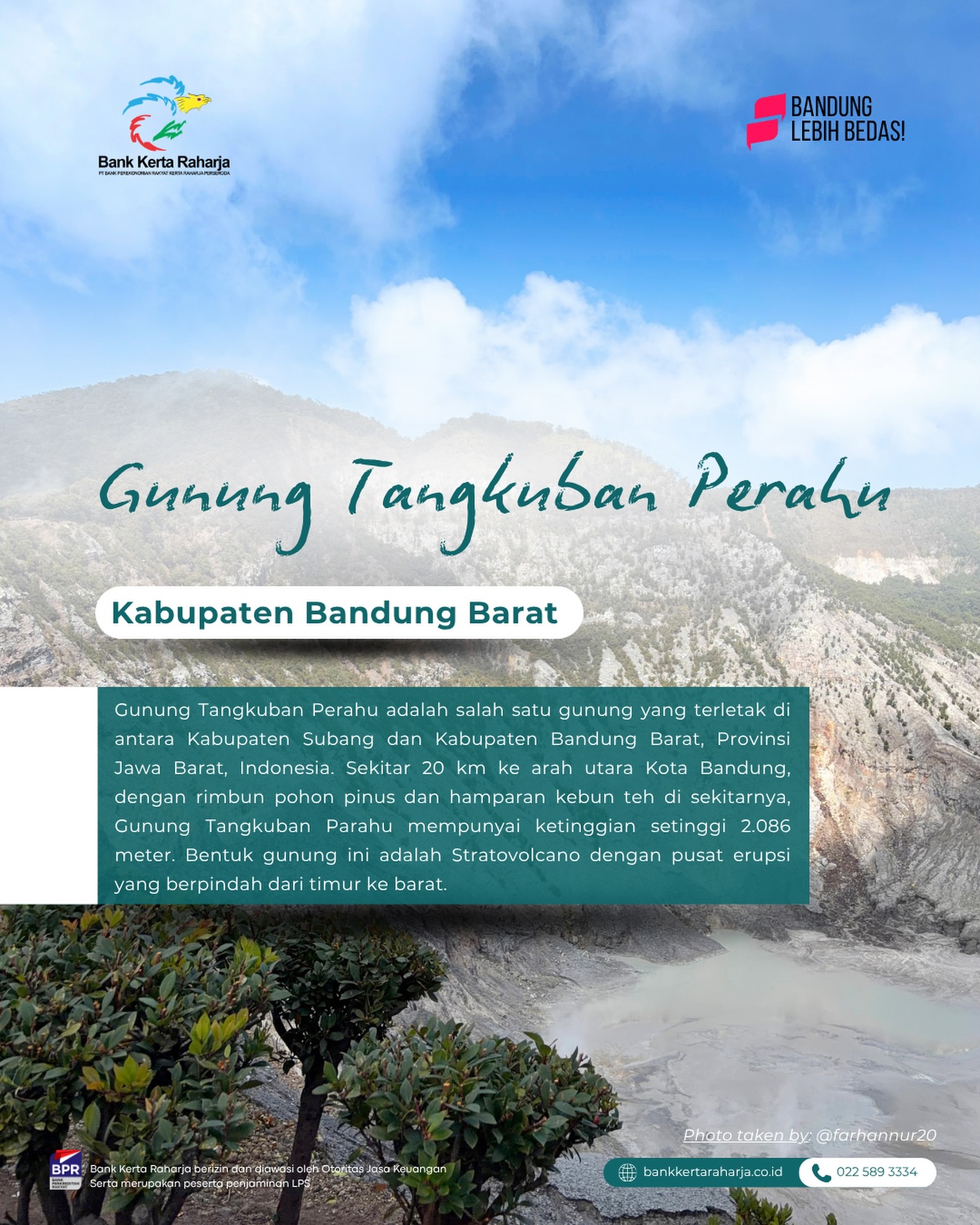 Gn. Tangkuban Perahu Menyimpan keindahan alam sekaligus legenda