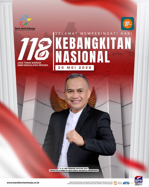 Segenap Pengurus &amp; Karyawan/ti Bank Kerta Raharja Mengucapkan Selamat Memperingati Hari Kebangkitan Nasional