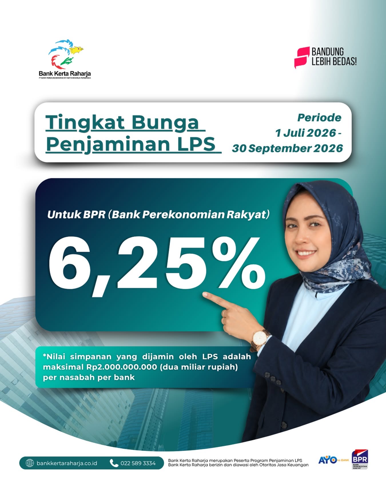 Tingkat Bunga Penjaminan LPS Periode 1 Juli 2026 – 30 September 2026